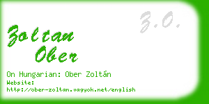 zoltan ober business card